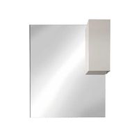 espejo de diseno con almacenamiento 100x110 cm coleccion vitario color blanco brillante