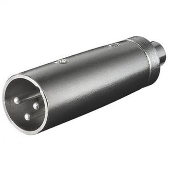 Goobay Adaptador XLR Macho a RCA Hembra Negro