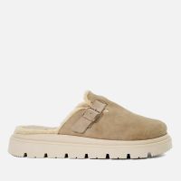 dune london womens gene faux suede clogs - uk 3