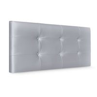 cabecero de polipiel capitone 110x60cm camas 105 - plata