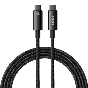 Cable Baseus Tungsten Gold 240W Tipo C a Tipo C PD3.1 Entrega de energía Carga rápida Transmisión de datos Núcleo de cob