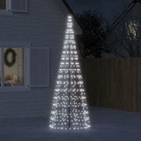 arbol de navidad  decoraciones de navidad en asta de bandera 550 led blanco frio 300 cm cfw162249