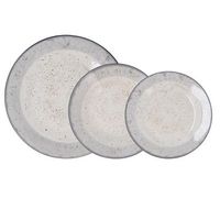 vajilla porcelana 18 piezas - 6 personas quid faro - gris apto microondas
