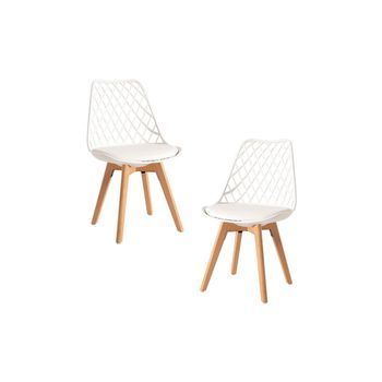 Pack 2 Sillas Mima De Polipropileno 82*49*43 Cm - Blanco