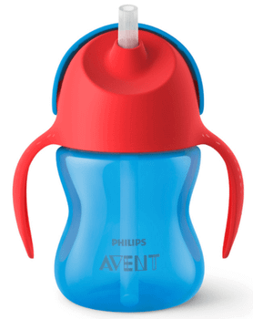 Philips Avent SCF796/01 Vaso Pajita y Asas Azul +6m 210 ml