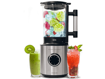 Batidora de vaso - Cecotec Grand Katana 2700MAX Total Destroy B, 1800W, 1.8 l, 8 cuchillas, 5 veloc, Jarra termoresistente, Apto lavavajillas, Black