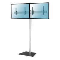 kimex soporte de suelo inclinable para 2 pantallas de tv 43-49 altura 240cm vesa 400x400 max 50kg