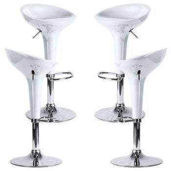 Pack 4 Taburetes Madison De Pvc 87*45*40 Cm - Blanco