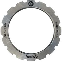 box hex lab titanium race lock ring natural