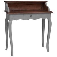 escritorio de madera maciza de caoba 80x40x92 cm vidaxl