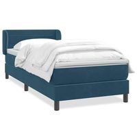 cama tapizada 223x83x88 cm tejido - azul