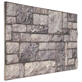 Paneles De Pared 10 Uds. 100 X 50 Cm Gris Y Blanco Espuma Eps Vidaxl