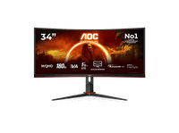 monitor gaming - aoc cu34g2xpbk 34 wqhd 180 hz 1 ms va curva freesync premium antibrillo wled