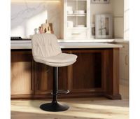 taburete de tela laurel crema 54x46x92 cm