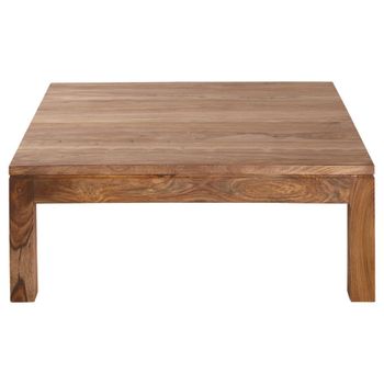 Mesa de centro cuadrada de sheesham macizo 100x100 cm