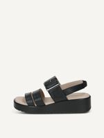 caprice sandal black made of leather with wedge heel size 40