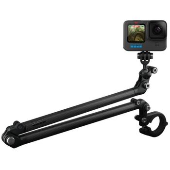 Pértiga de fibra de carbono GoPro AEXTM-011 para bicicleta, casco y moto, 360°, negra