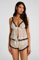hunkemoller short de encaje dolly blanco