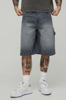 pantalon largo sobretenido con incrustaciones gris