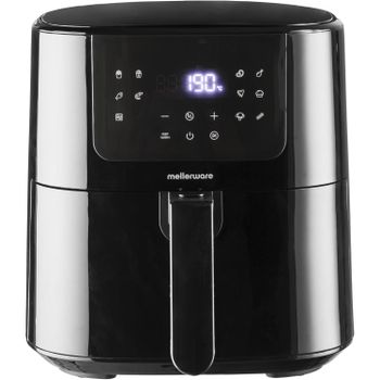 Mellerware - Freidora sin aceite Crunchy Plus 5.5L 1500W | 11 Menús Predefinidos | Capacidad para 3-5 raciones | Temporizador Programable | Pantalla para controlar la temperatura | Air Fryer 80-200º