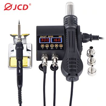 Estación de Soldadura 2 en 1 de 750W con Pantalla LCD Digital para Reparación de Celulares, BGA, SMD, IC, Modelo 8898
