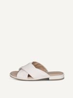 caprice mule white made of leather with block heel size 37