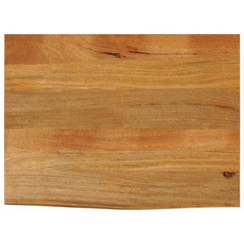 Tablero De Mesa Borde Natural Madera Maciza Mango 70x60x2,5 Cm Vidaxl