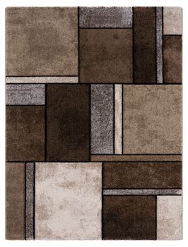 Alfombra moderna Bravo marrón 80x300 cm