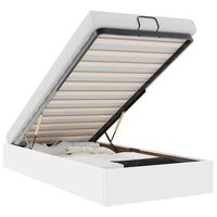 estructura de cama otomana sin colchon blanco 90x190 cm vidaxl