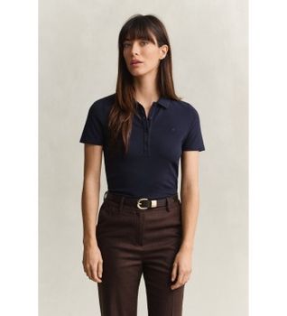 Gant para mujer. 4201535 Polo Marca marino (M), Casual, Algodón, Manga corta