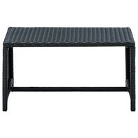 mesa de centro 70x40x38 cm ratan - negro