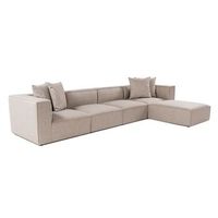 sofa esquinero sora l1-o1-o1-1r-pouffe  beige arena