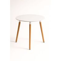 mesa tower redonda 80 cm de madera 767474 cm - blanco
