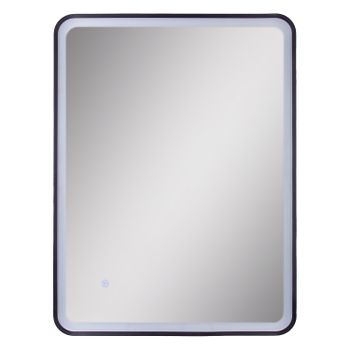 LED-Espejo iluminado Maddie negro