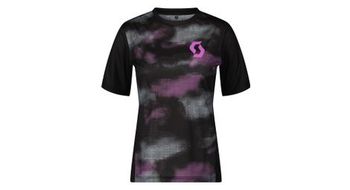 Maillot de manga corta scott  p   strong trail vertic  strong   p para mujer negro violeta