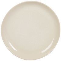 plato plano de ceramica beige