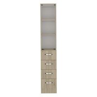 tuhome armario alto de bano vanguard 1756cm p x 304cm l x 17345cm