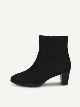 CAPRICE Bootie, black, made of Leather with Block heel, Size 40.5