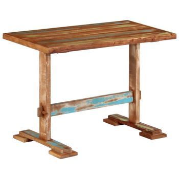 Vidaxl Mesa De Comedor Madera Maciza Reciclada 110x55x78 Cm