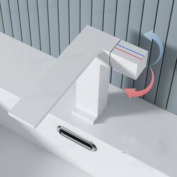 Grifo De Baño Cromado, Grifo Mezclador De Lavabo De Dos Vías Para Baño, Grifo De Lavabo De Latón, Grifo Moderno