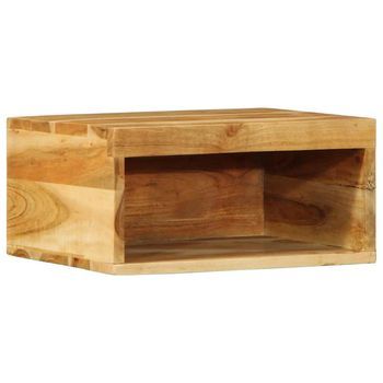 2 Uds Muebles Tv Pared | Mueble De Salón | Mesa De Tv Pared Madera Maciza De Acacia