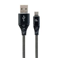 cable usb gembird cc-usb2b-amcm-2m-bw 2 m usb a a usb c trenzado algodon