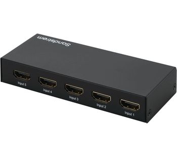 SANDSTROM SHDSW18 5-Way 4K HDMI Switch Box