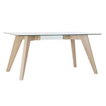 Mesa De Comedor Dkd Home Decor Cristal Madera Mdf (160 X 90 X 75 Cm)