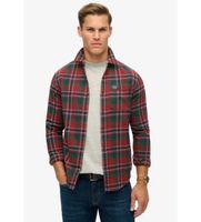 superdry para hombre m4010727a camisa lumberjack rojo s casual algodon manga larga