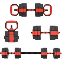 set de mancuernas 4 en 1 sportnow - ajustable 25 kg para entrenamiento en casa