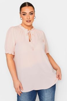Yours Blusa Rosa Lacito, Mujer Curvy Y Tallas Grandes, Yours