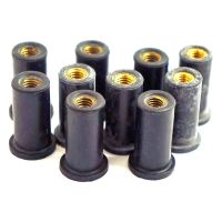 juego de tuercas de goma para carenado m6x25mm 10pc