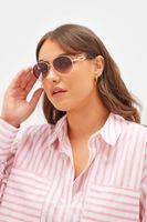 gafas de sol aviador montura rosa dorada