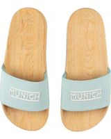 de munich chancla flat slider 4300325 verde agua